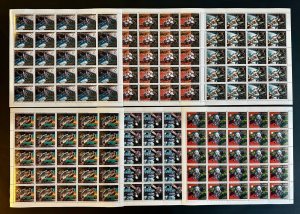 1988 Stamps Full Set in Sheets Space Travel (Ariane 5) Guinea #1201/1206 Perfect-