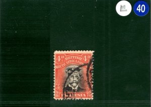 RHODESIA BSACo KGV Admiral SG.294 4d Orange-Vermilion (1922-23) Cat £50 EBLUE40