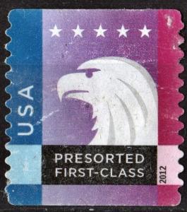SC#4587 (25¢) Eagle: Presorted First-Class Single (2012) Used