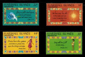 Marshall Islands 1987 - Christmas Bible Verses - Set of 4v - Scott 160-63 - MNH