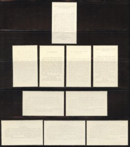 Nicaragua Scott 890-98,C777 MNHOG - 1971 The Ten Commandments Set (less C776)