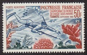 French Polynesia Skin Diver (Scott # C37) MNH