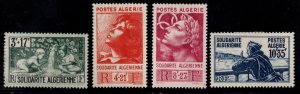 ALGERIA Scott B47-B50 MH* semi-postal stamp set hinge remnant on top value