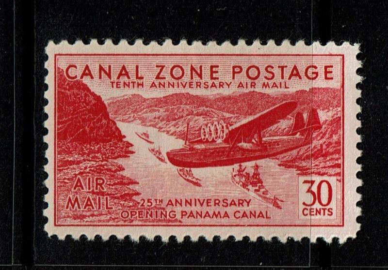 Canal Zone SC# C19, Mint Hinged, Hinged Remnant - S277