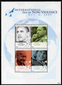 PAPUA NEW GUINEA - 2009 - Day of Non-Violence - Perf 4v Sheet -Mint Never Hinged