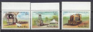 Nauru 214-16 MNH Locomotives SCV1.50