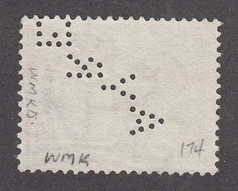 NEWFOUNDLAND #174 USED AYRE PERFIN 