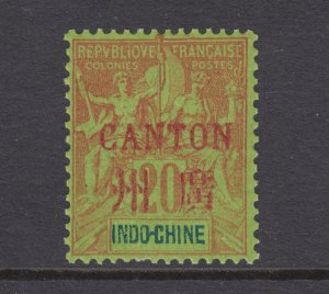 France, China, Canton Sc 7 MNH.1901 20c red on green Navigation & Commerce