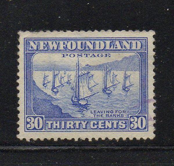 Newfoundland Sc 198 1932 30c fishing fleet stamp used