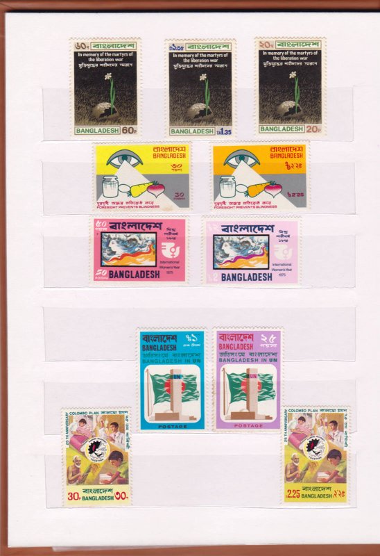 COLLECTION OF BANGLADESH STAMPS IN SMALL STOCK BOOK - 115 STAMPS