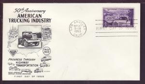 US 1025 Trucking Industry 1953 Fleetwood U/A FDC M903