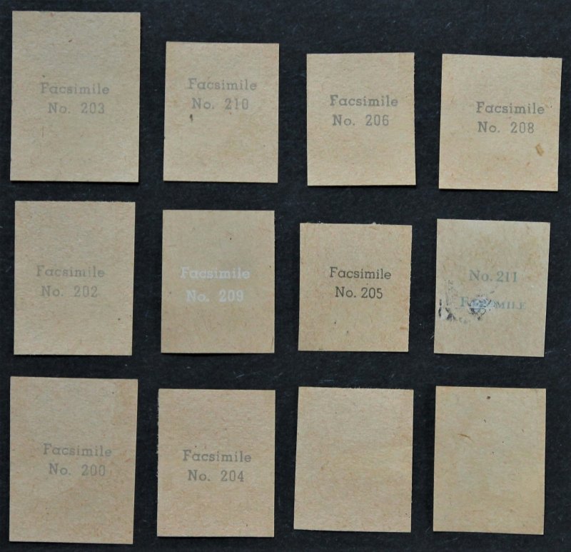 US Confederate States Set of 12 Facsimile Reproduction