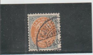 Denmark  Scott#  52b  Used  (1895 Arms)