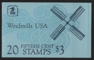 United States 1980 MNH Sc BK135 Booklet pane 1742a 15c Windmills