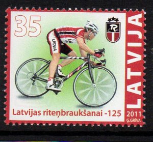 Latvia Sc  788 2011 Cycling Federation Anniversary stamp mint NH