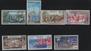 MONACO 885-891  MINT HINGED,  SET