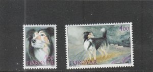 Faroe Islands  Scott#  266-267  MNH  (1994 Sheepdogs)