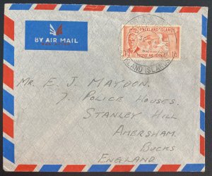 1952 Port Stanley Falkland Island First Overseas Airmail Cover To Amersham UK