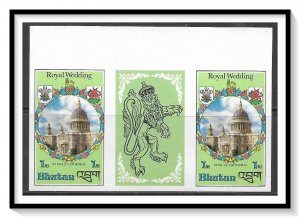 Bhutan #317 Royal Wedding Imperf Pair MNH