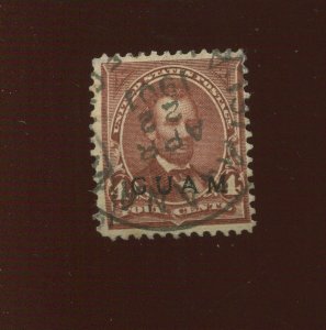 GUAM  4  Overprint Used Stamp  with Round Date Cancel (Bx 2070)