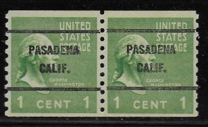 Precancel - Pasadena, CA PSS 839-61 Coil Gap Pair - MLH