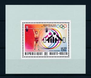 [55730] Burkina Faso 1976 Olympic games Montreal Weightlifting MNH Sheet