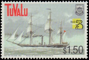 Tuvalu #790-793, Complete Set(4), 1999, Ships, Never Hinged