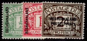 BECHUANALAND PROTECTORATE GV SG D1-D3, 1926 postage due set, M MINT. Cat £50.