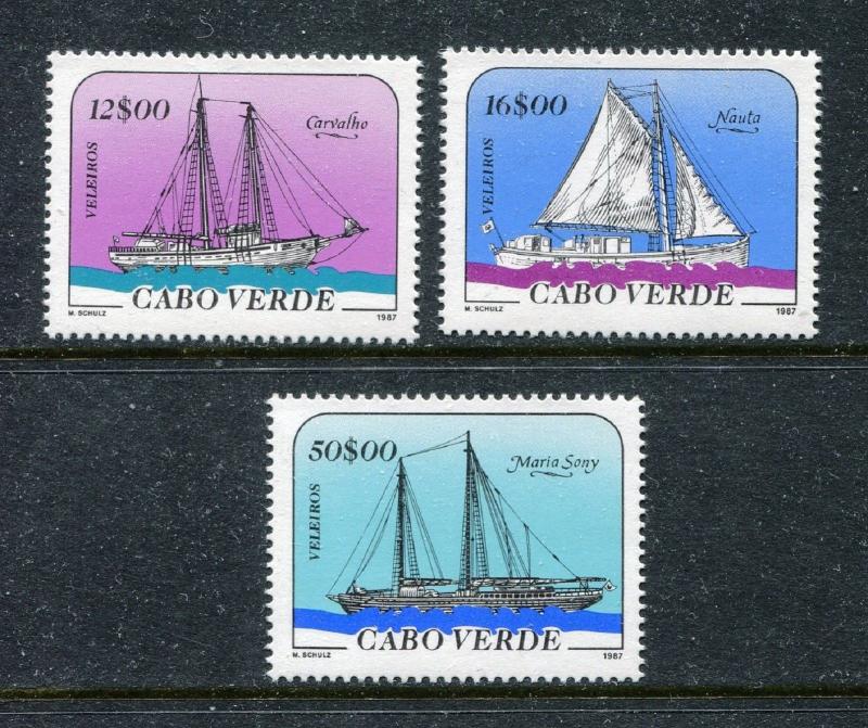 Cape Verde 513-514, MNH Ships: Carvalho, Nauta, Maria Sony 1987. x29196