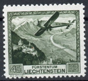 [AC] Liechtenstein 1930 Scott #C5 Mint *Light Hinged* VF OG