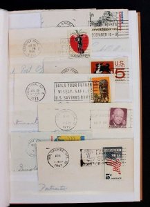 US Stamp Collection with 56 Slogan Cancels. Slogan Cancel Collection