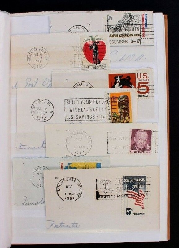 US Stamp Collection with 56 Slogan Cancels. Slogan Cancel Collection