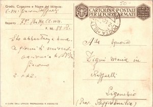 1942 Italy WW2 Military Army Allies Attacking Postcard cover to Ligonchio