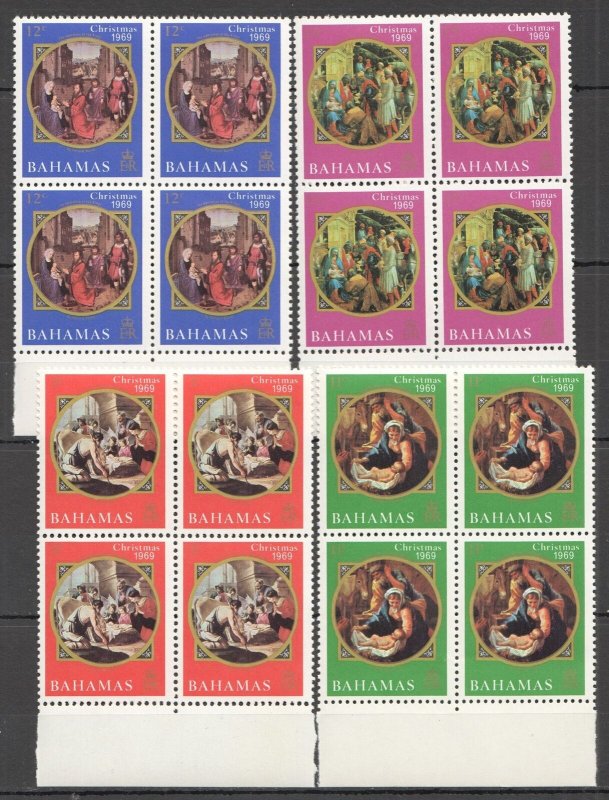 Oz0401 Bahamas Art Paintings Christmas 1969 !!! 4Set Mnh