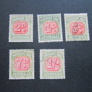 Australia 1946 Sc J73,75,76,78,80 FU