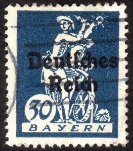 1920, Bavaria 30pf, Used, Sc 260