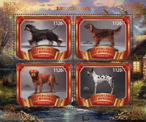 Dog German Irish Forest Souvenir Sheet of 4 Stamps Mint NH