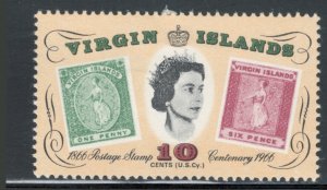 Virgin Islands 1966 Centenary Virgin Islands Postage Stamps 10c Scott # 170 MH