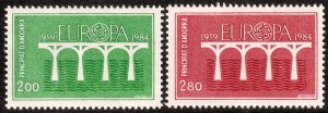 Andorra (French) #323-324  MNH - Europa (1984)