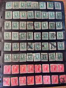 *48 used copies of US Stamp #300 and 16 used copies of #301