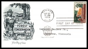 US 1122 Forest Conservation Artmaster Typed FDC