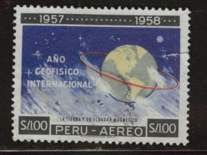 Peru  Scott C168 MNG Globe airmail