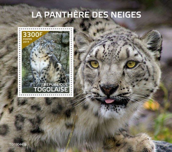 TOGO - 2019 - Snow  Leopard - Perf Souv Sheet  - M N H