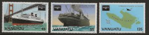 Vanuatu 419-21a  1986  set 3 w/ S/S  VF  MInt NH