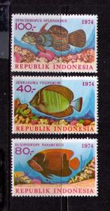 INDONESIA Sc# 926 - 928 MNH FVF Set3 Various Fish