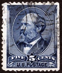 SC#216 5¢ Garfield (1888) Used
