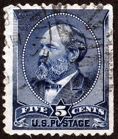 SC#216 5¢ Garfield (1888) Used