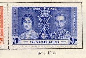 Seychelles 1937 Early Issue Fine Mint Hinged 20c. 216315