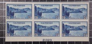 Scott 761 - 6 Cents Mesa Verde Plate Block Of 6 NGAI  Plate # 21323 SCV $35.00