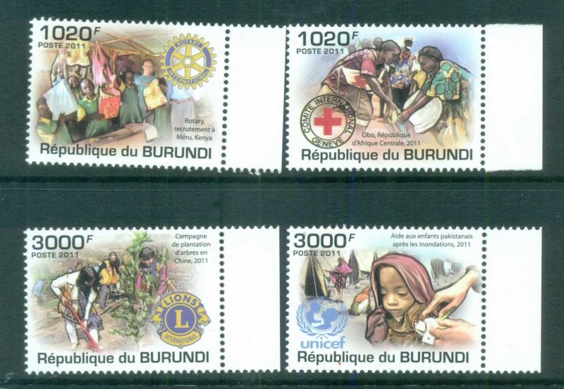 Burundi 2012 Famous People,Red Cross, Lions, Rotary MUH BUR015